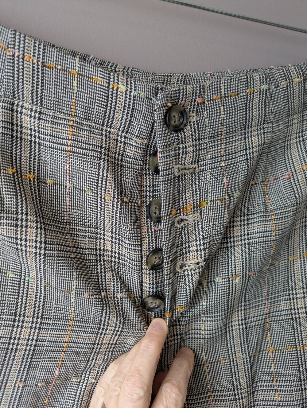 Anthropologie Roma Plaid Chenille Trousers - Picture 4 of 7